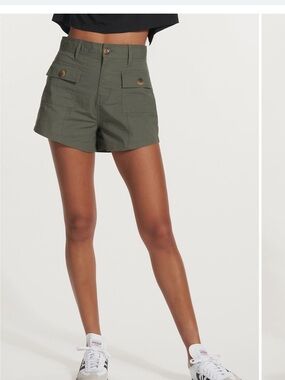 Vuori ripstop green utility shorts small